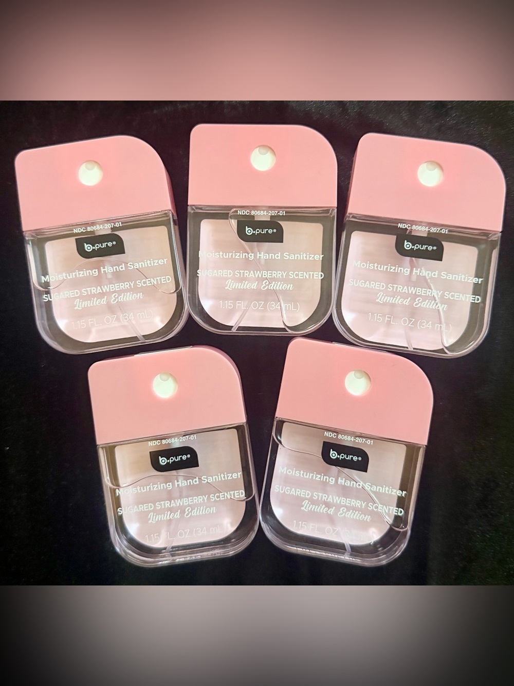 🍓 b•pure Sugared Strawberry Moisturizing Hand Sanitizer — Pink